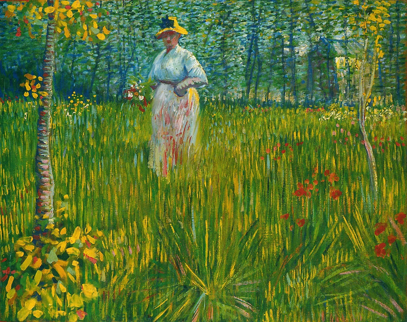 Kvinne i en hage - Vincent van Gogh