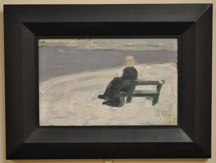 Kvinne i et vinterlandskap - Franz Marc