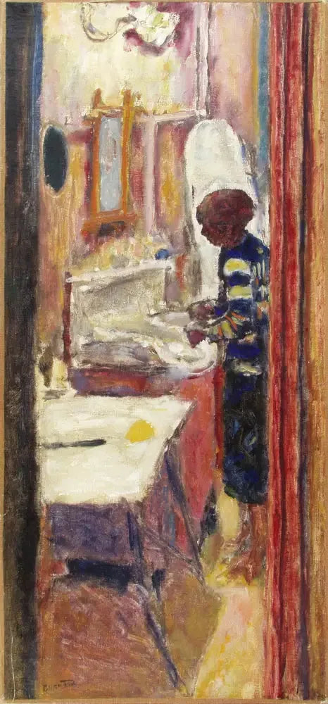 Kvinne stående i et interiør - Pierre Bonnard