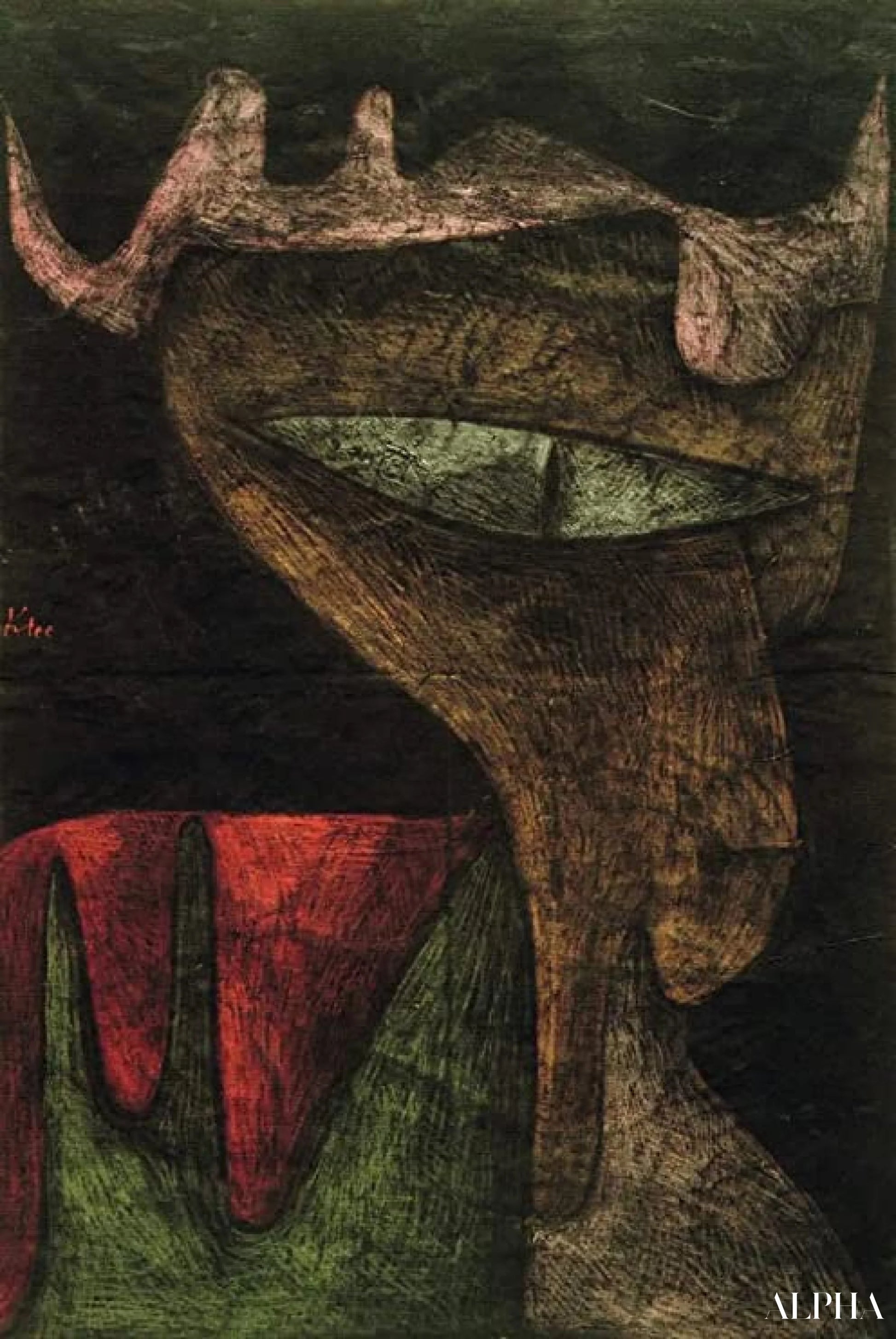 Demonisk kvinne, 1937 - Paul Klee - Høykvalitets reproduksjoner av malerier og bilder