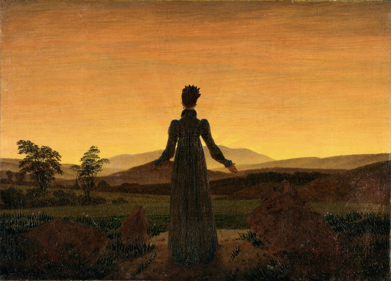 Kvinne foran solnedgangen - Caspar David Friedrich