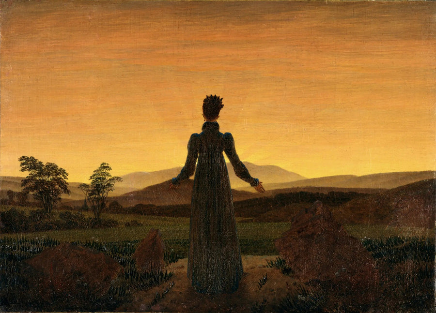 Kvinne foran solnedgangen - Caspar David Friedrich