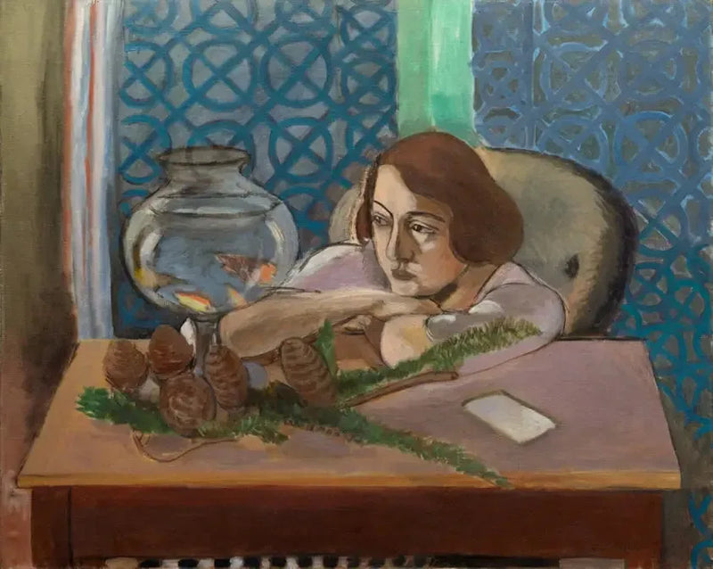 Kvinne foran et akvarium - Henri Matisse
