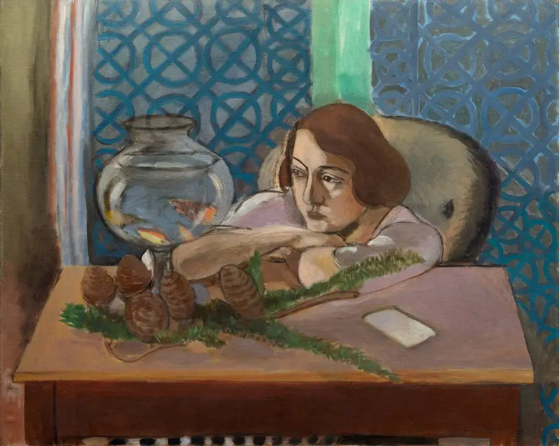 Kvinne foran et akvarium - Henri Matisse