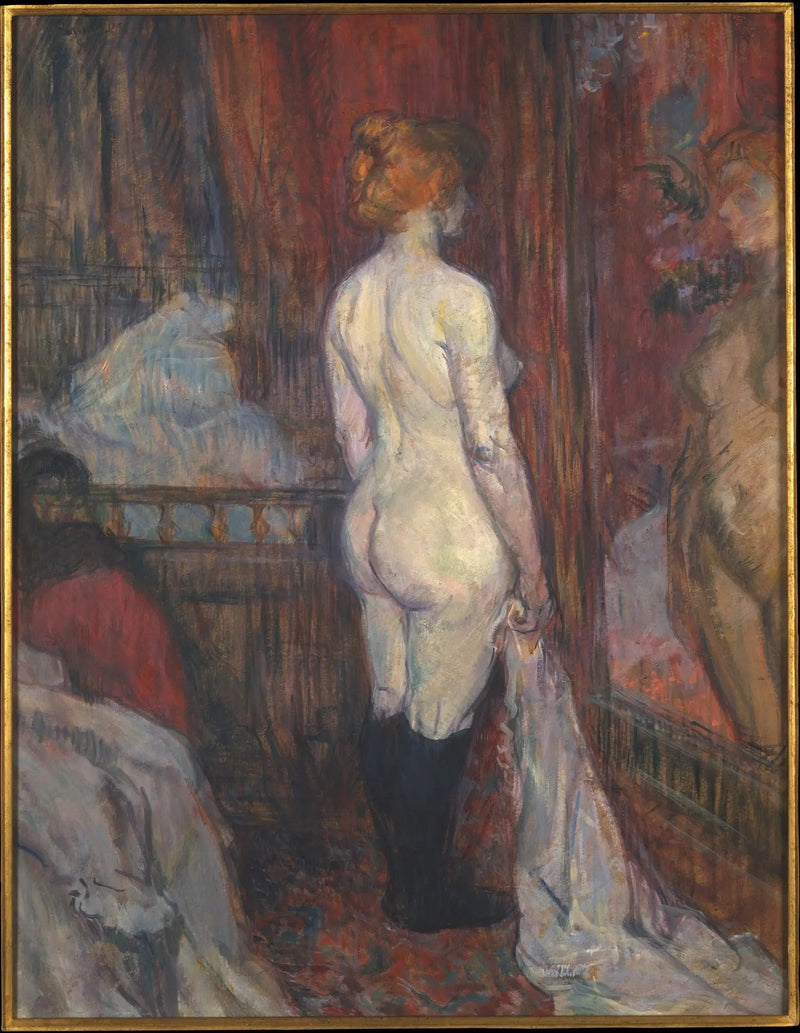 Kvinne foran et speil - Henri de Toulouse-Lautrec