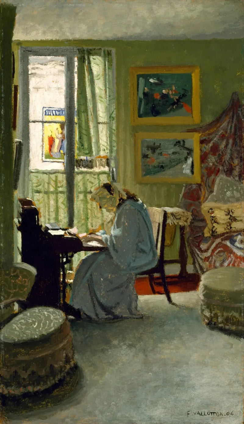Kvinne som skriver innendørs - Félix Vallotton

Source:
Femme écrivant dans un intérieur - Félix Vallotton