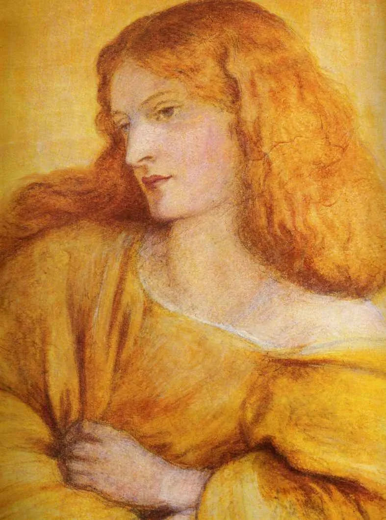 Kvinne i gult - Dante Gabriel Rossetti