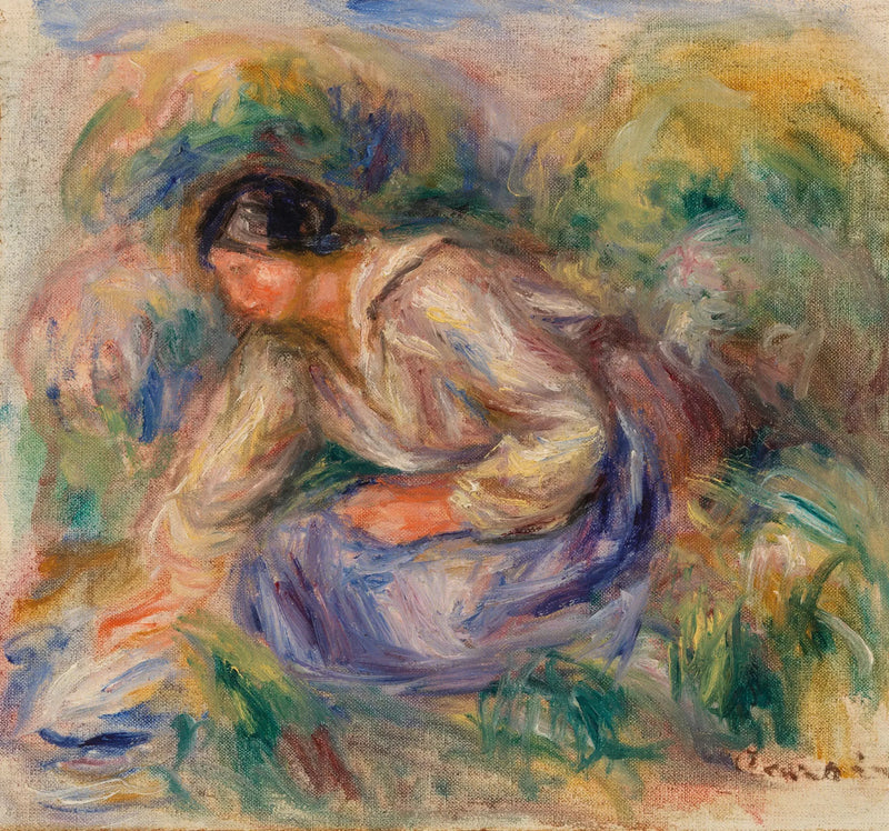 Kvinne i blått skjørt - Pierre-Auguste Renoir