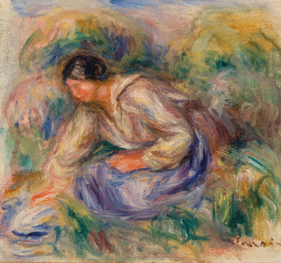 Kvinne i blått skjørt - Pierre-Auguste Renoir
