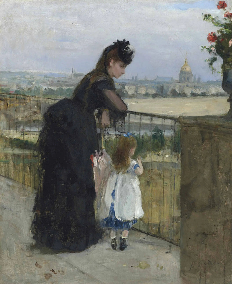 Kvinne og barn på balkongen - Berthe Morisot