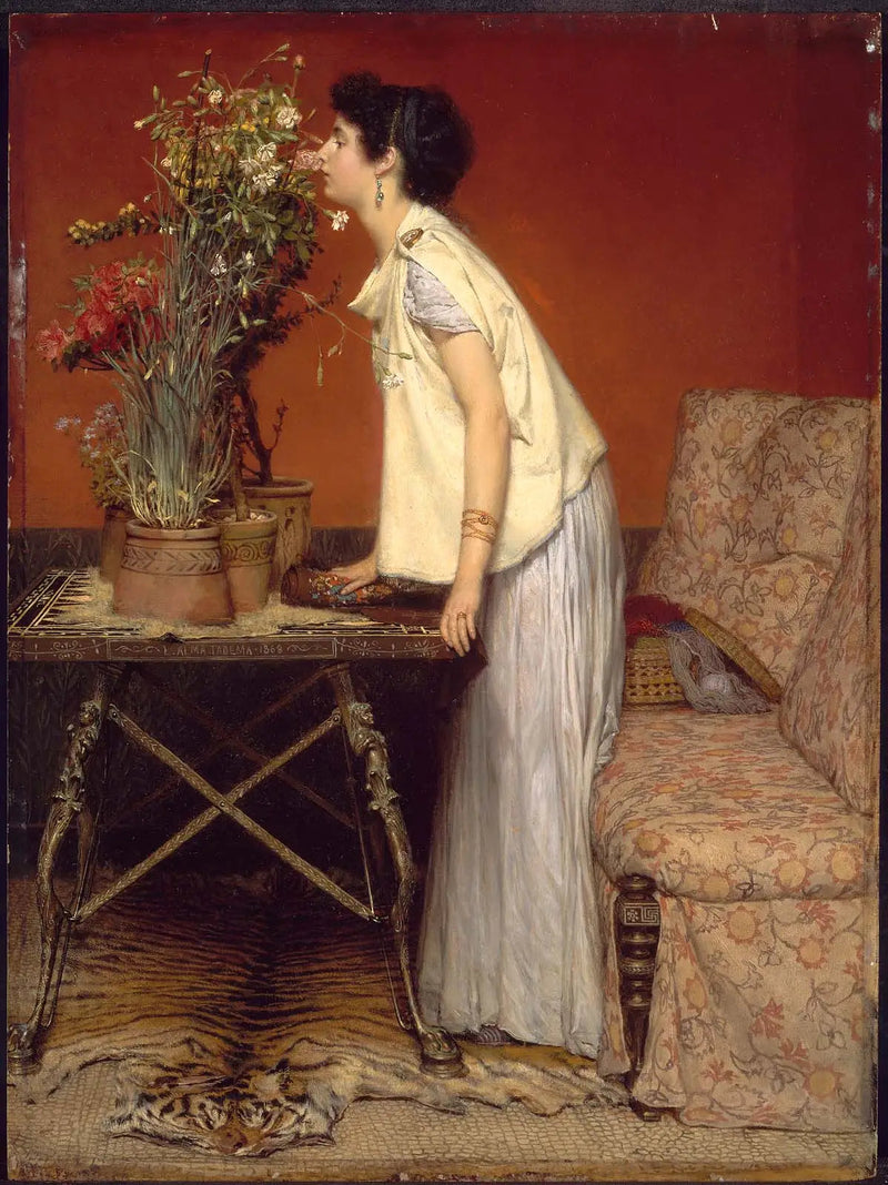 Kvinne og blomster - Lawrence Alma-Tadema