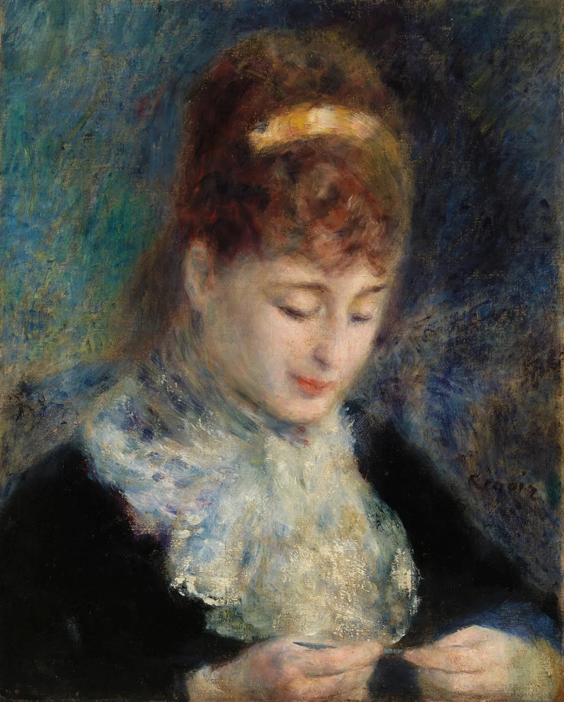 Kvinne som hekler - Pierre-Auguste Renoir