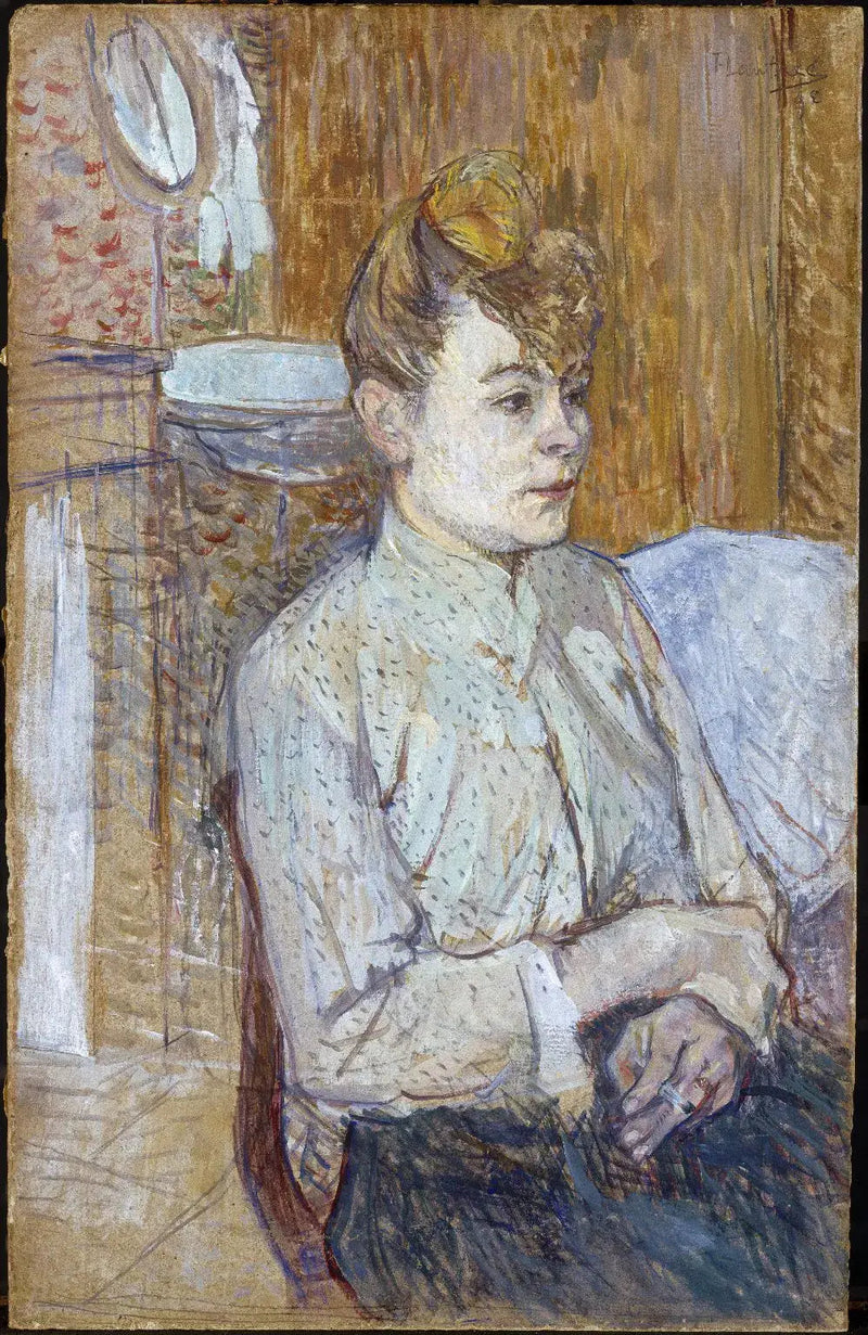 Kvinne som røyker en sigarett - Henri de Toulouse-Lautrec