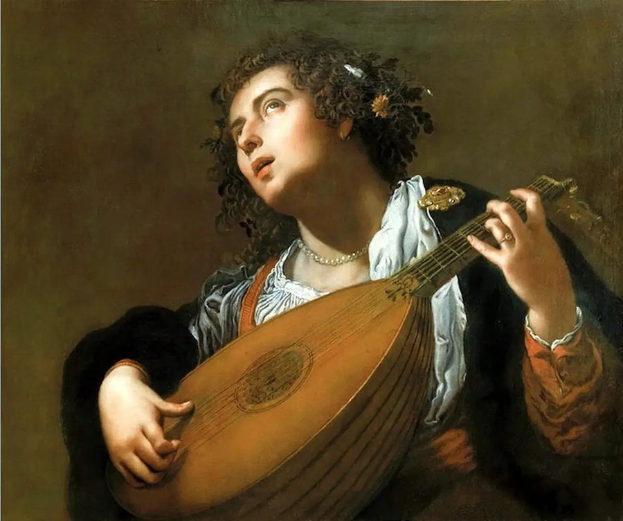 Kvinne som spiller lut - Artemisia Gentileschi