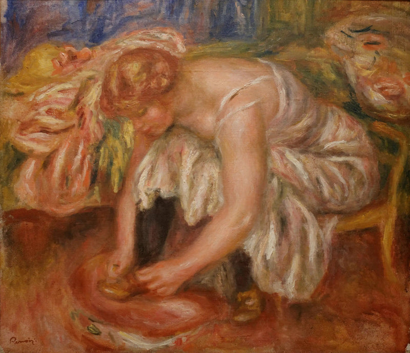 Kvinne som snører skoene - Pierre-Auguste Renoir
