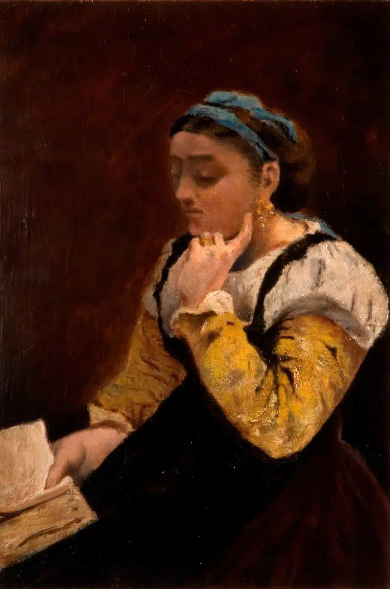 Kvinne som leser - Jean-Baptiste Camille Corot