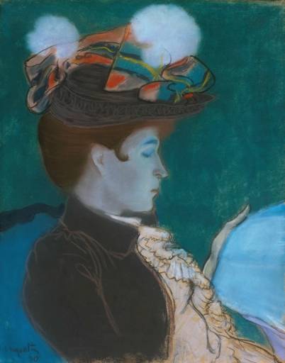 Kvinne som leser en avis - Louis Anquetin