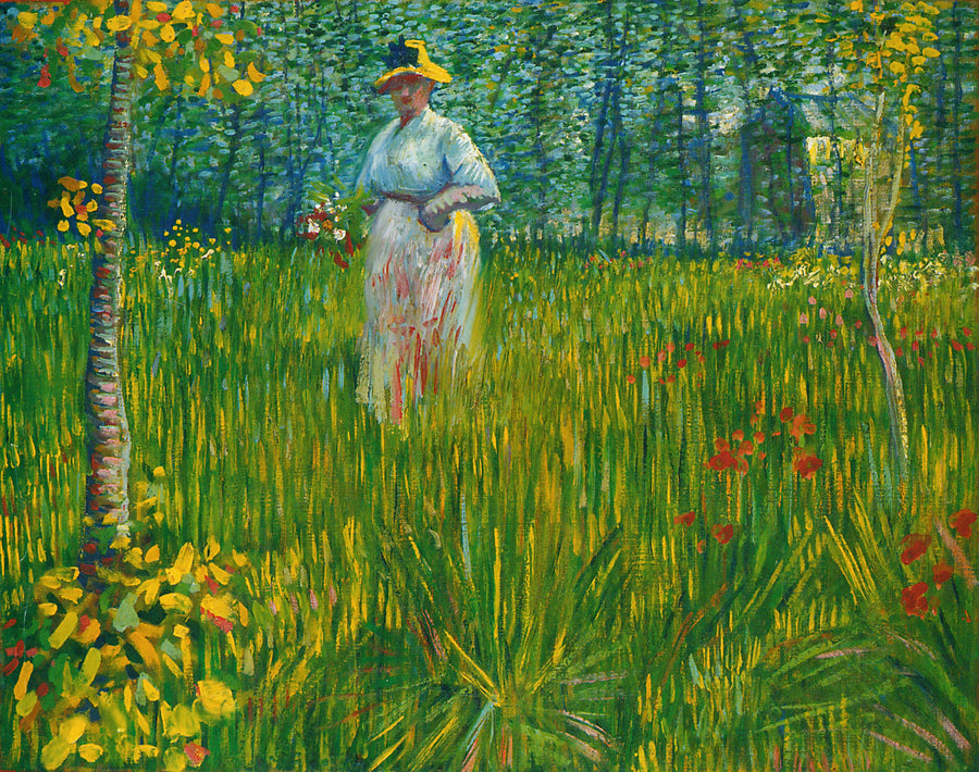 Kvinne i en hage - Vincent van Gogh