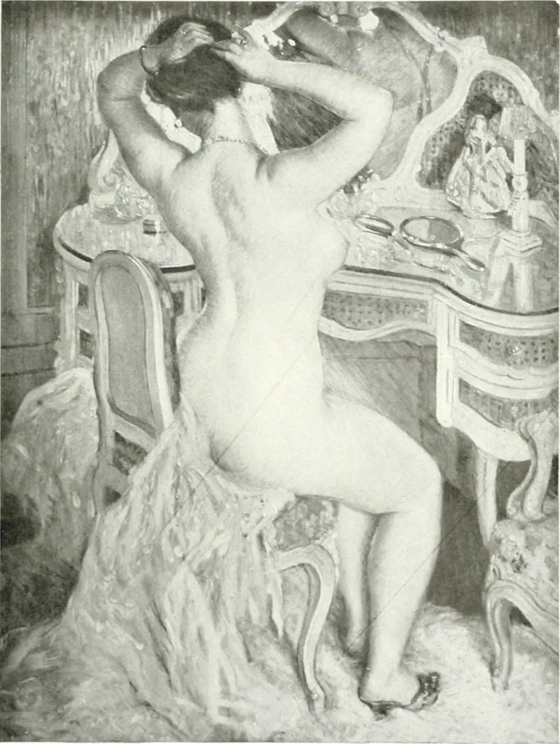 Naken kvinne ved sitt bad - Frederick Carl Frieseke