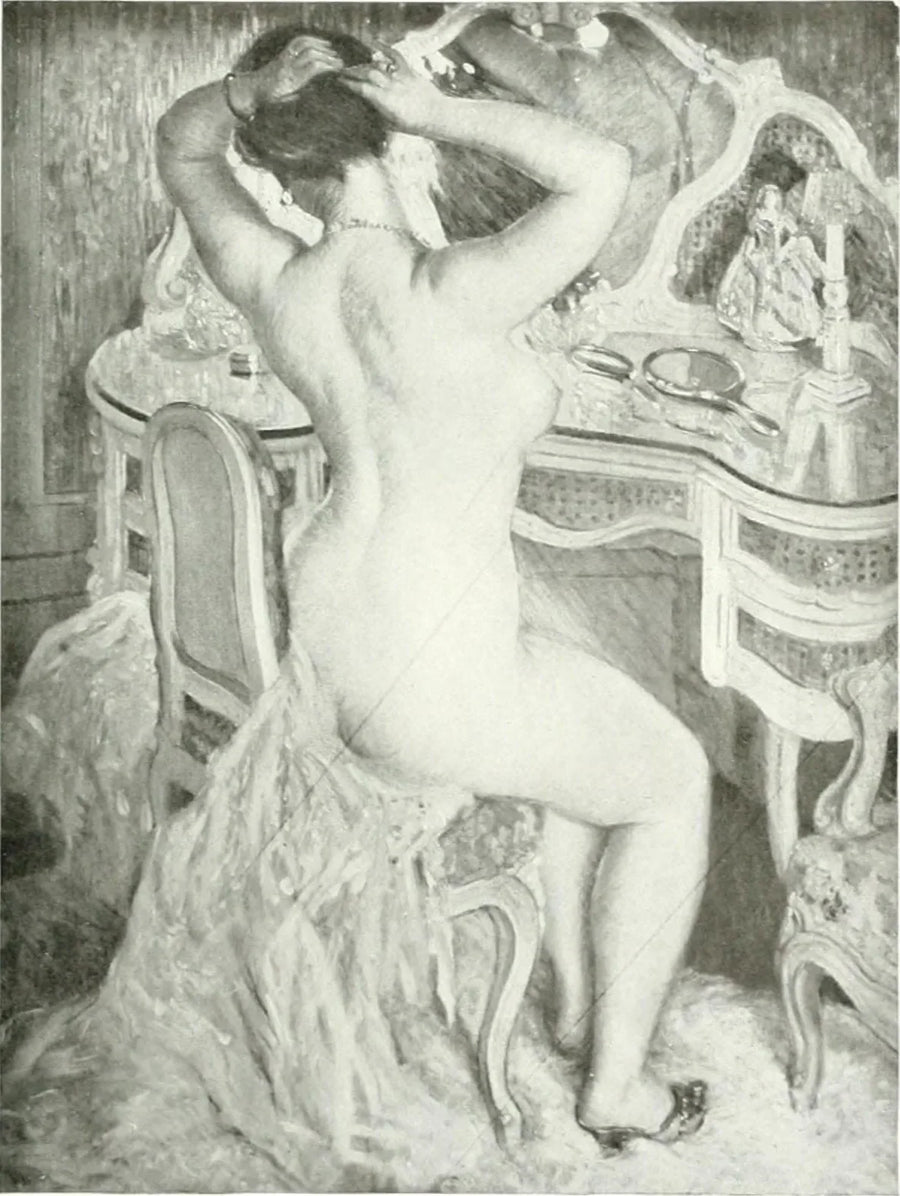 Naken kvinne ved sitt bad - Frederick Carl Frieseke