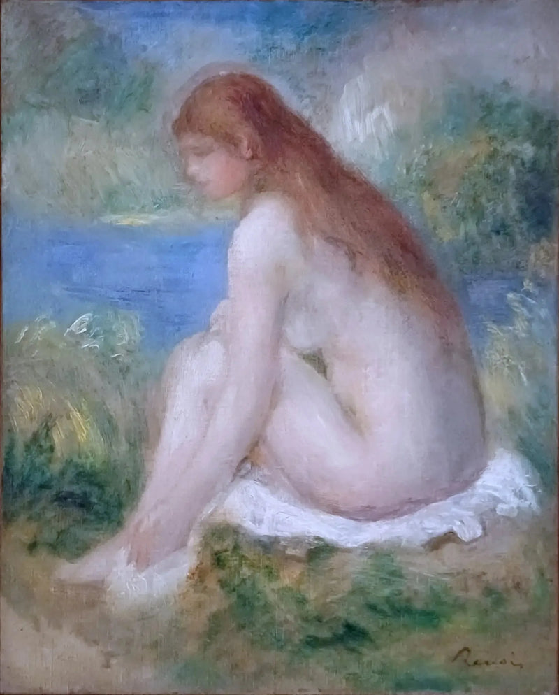 Naken kvinne som sitter - Pierre-Auguste Renoir