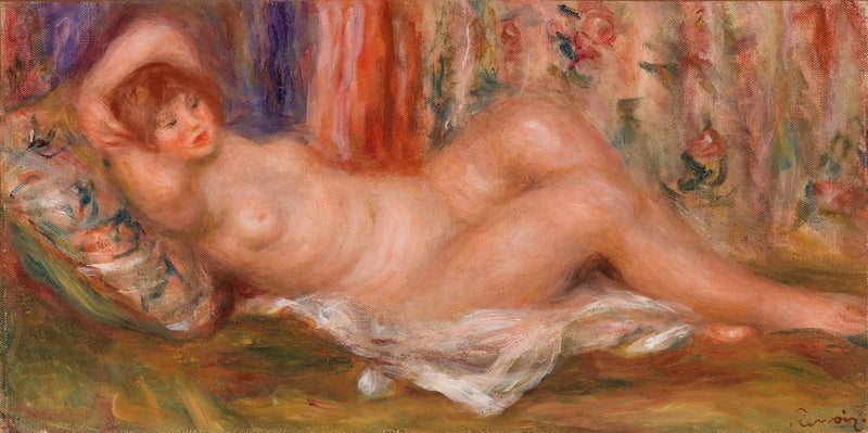 Naken kvinne liggende på ryggen - Pierre-Auguste Renoir