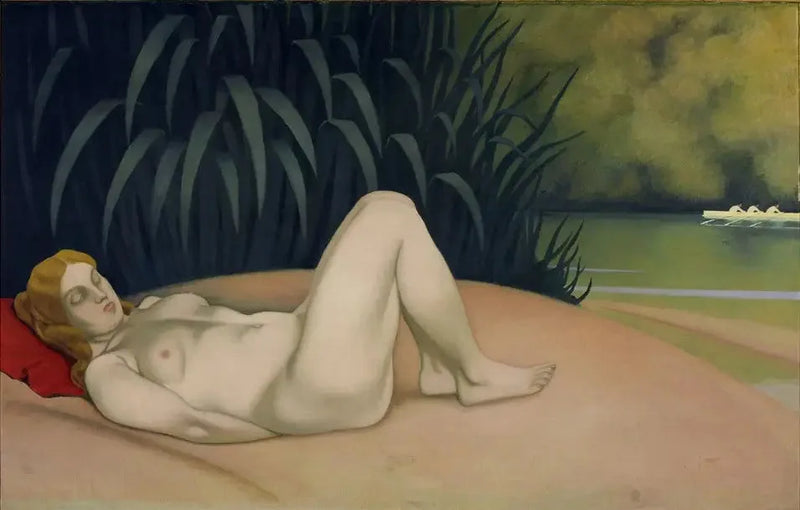 Naken kvinne sovende ved vannkanten - Félix Vallotton

Source:
Femme nue endormie au bord de l'eau - Félix Vallotton