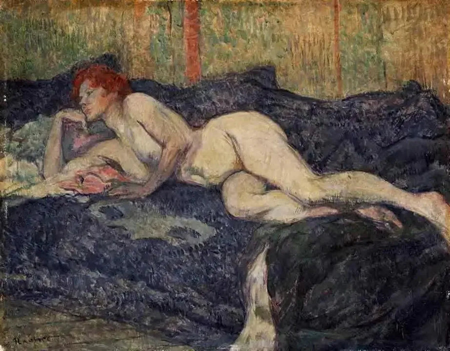 Naken kvinne liggende på en sofa - Henri de Toulouse-Lautrec