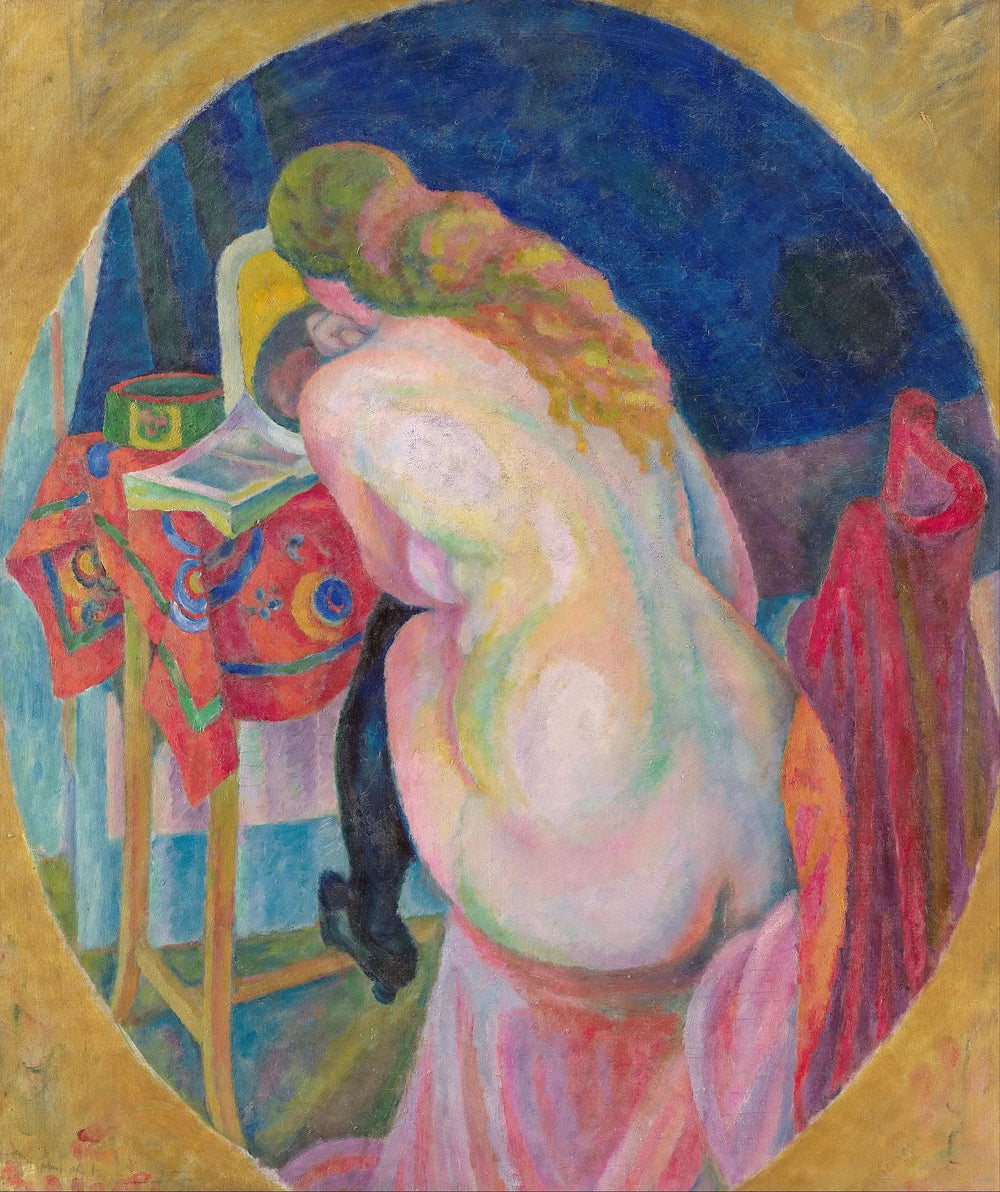 Femme nue lisant - Robert Delaunay image 1 reproduction d’œuvre d’art à l’huile