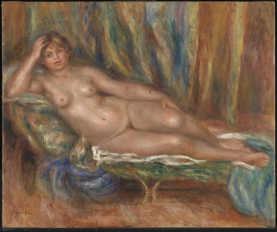Naken kvinne på en sofa - Pierre-Auguste Renoir