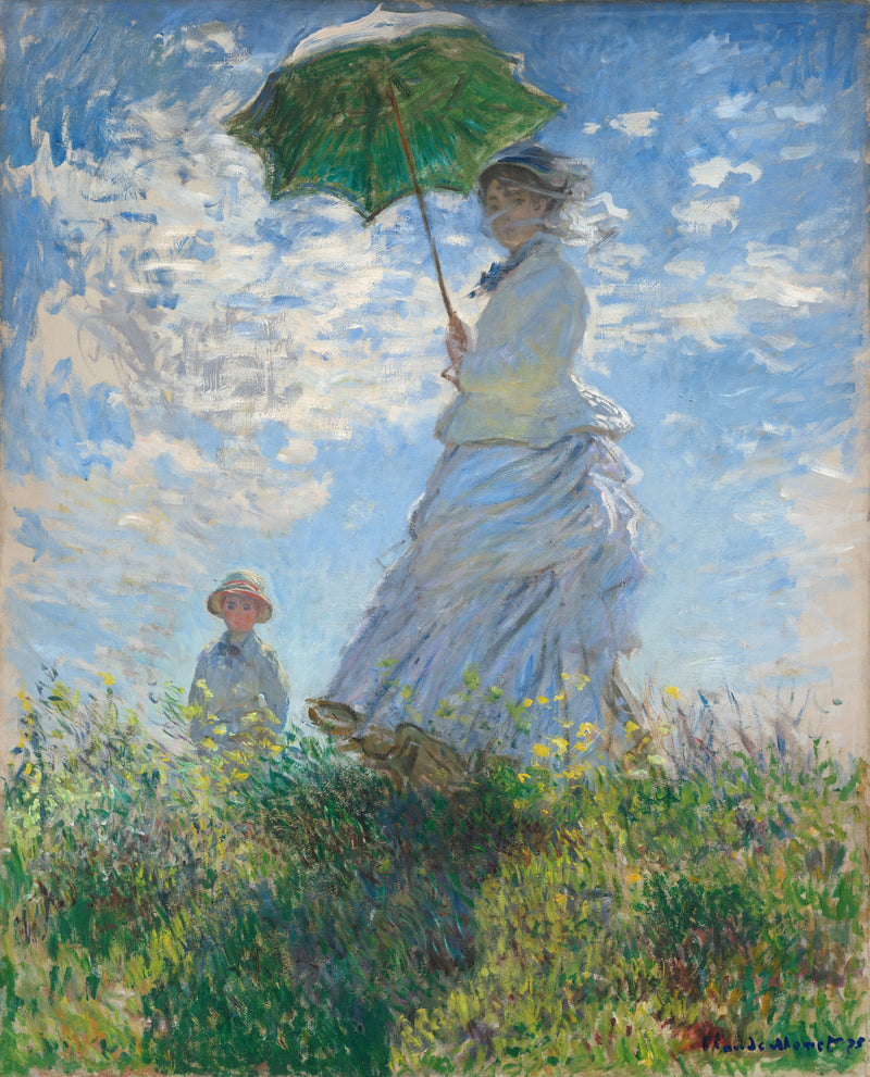 Kvinnen med parasollen - Madame Monet og hennes sønn - Claude Monet