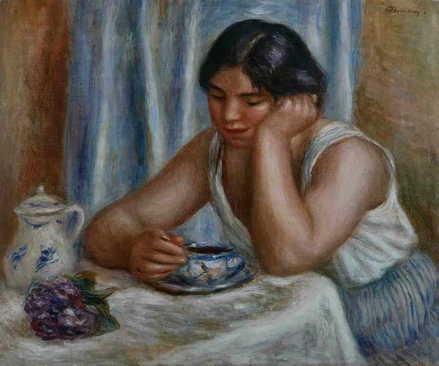 Kvinne som tar sjokolade - Pierre-Auguste Renoir