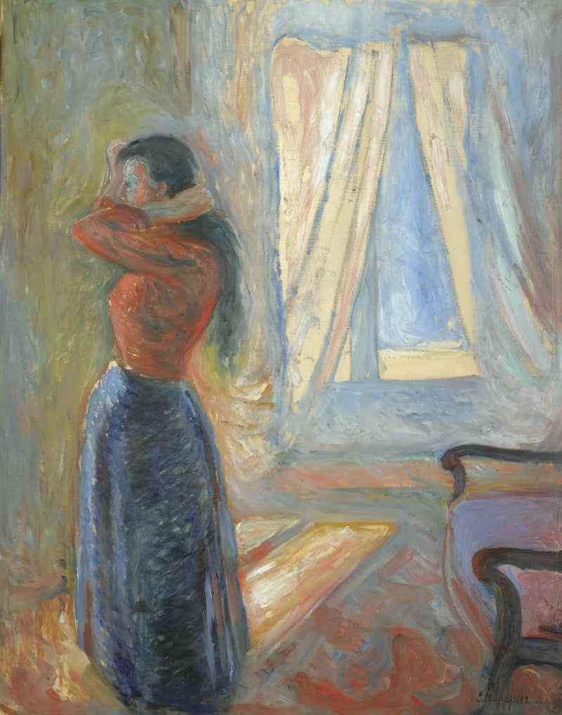 Kvinne som ser i speilet - Edvard Munch
