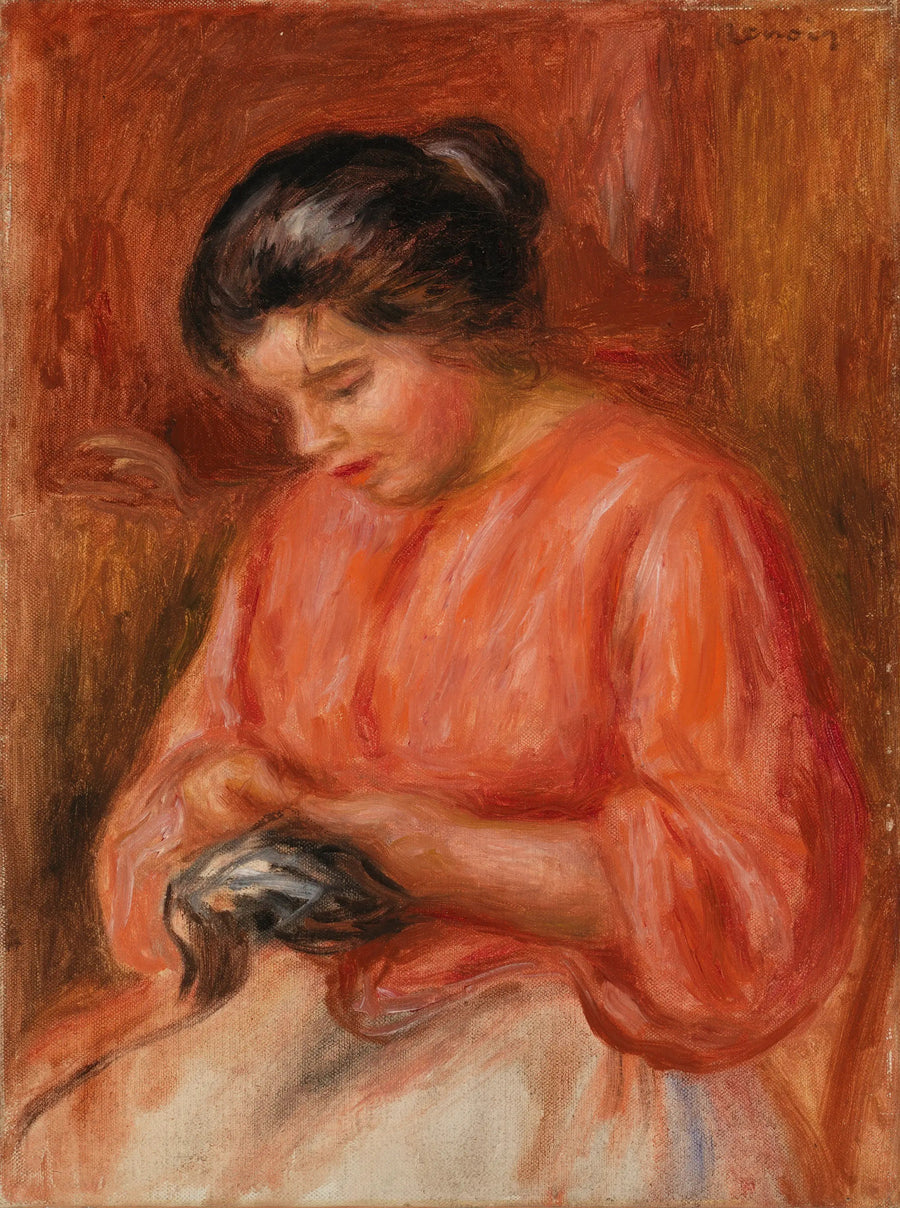 Kvinne som tar tilbake - Pierre-Auguste Renoir