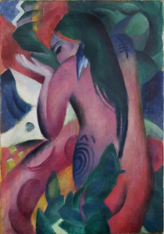 Rød kvinne - Franz Marc