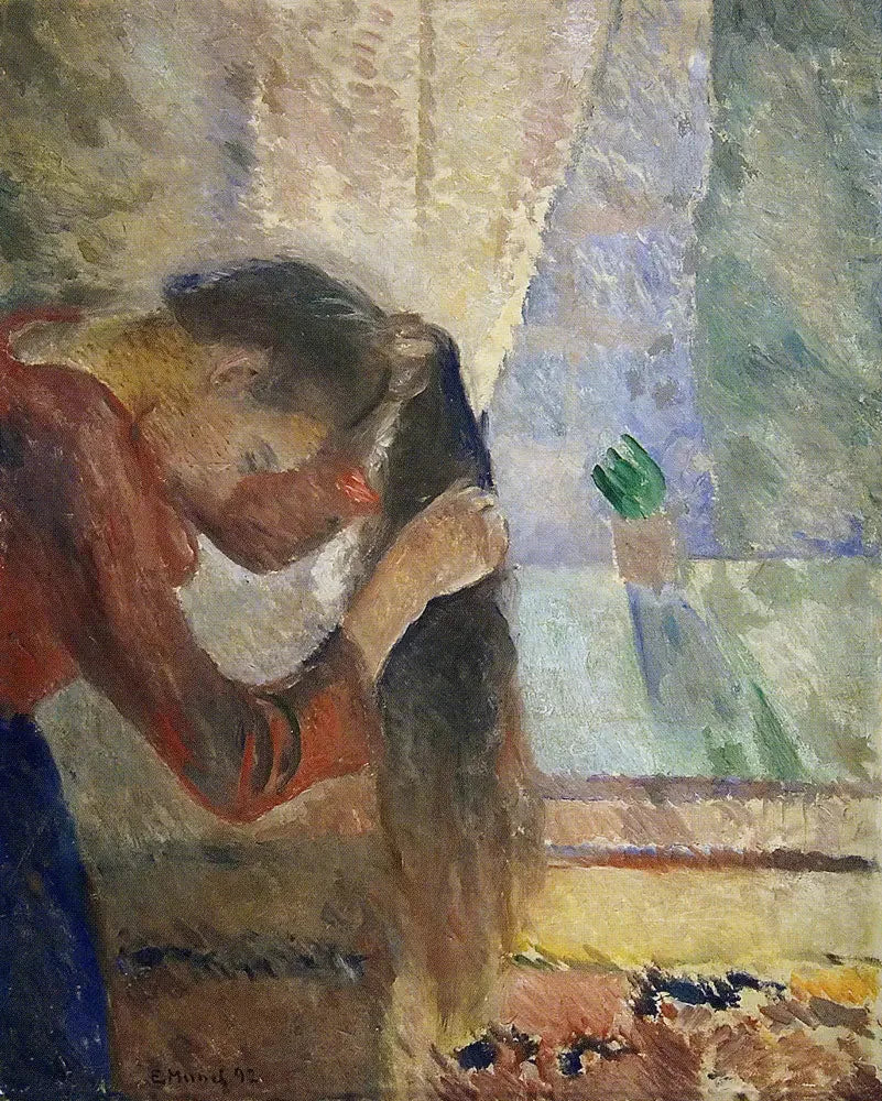 Kvinne som ordner håret - Edvard Munch
