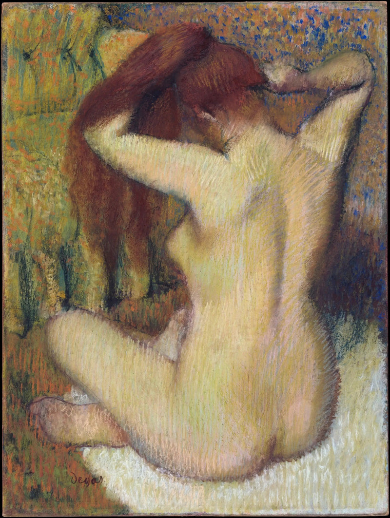Kvinne som børster håret - Edgar Degas