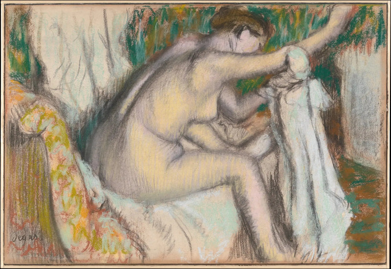 Kvinne som tørker armen sin - Edgar Degas