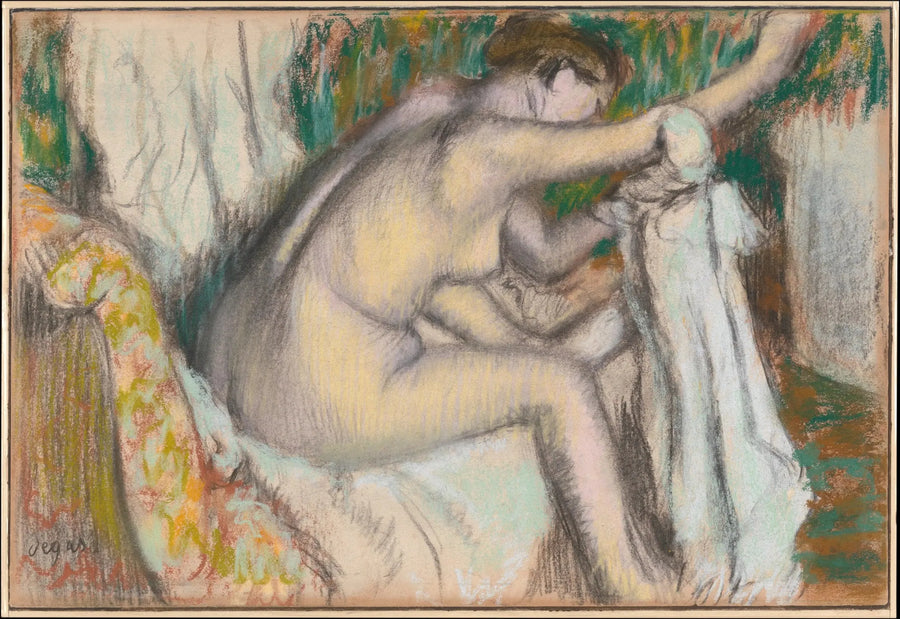 Kvinne som tørker armen sin - Edgar Degas