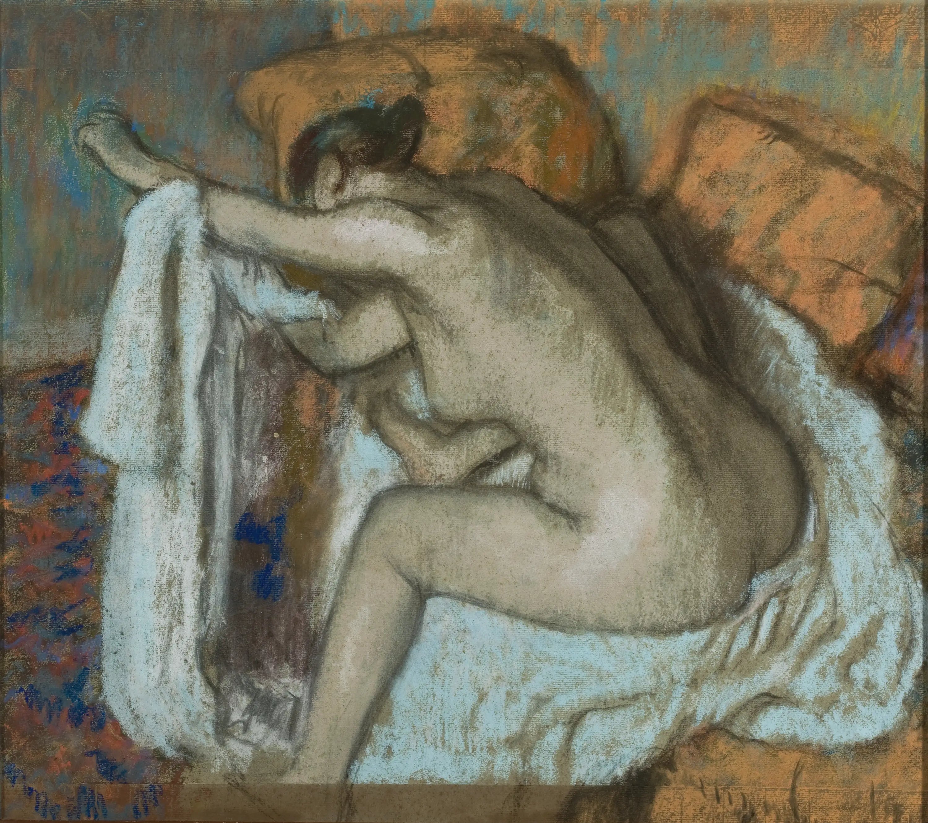 Femme séchant son bras gauche - Edgar Degas image 1 copie de tableau peinte à la main