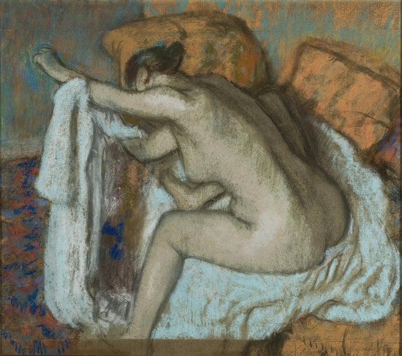 Kvinne som tørker sin venstre arm - Edgar Degas