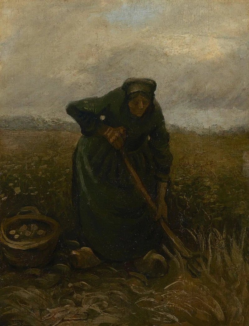 Kvinne som løfter poteter - Vincent van Gogh