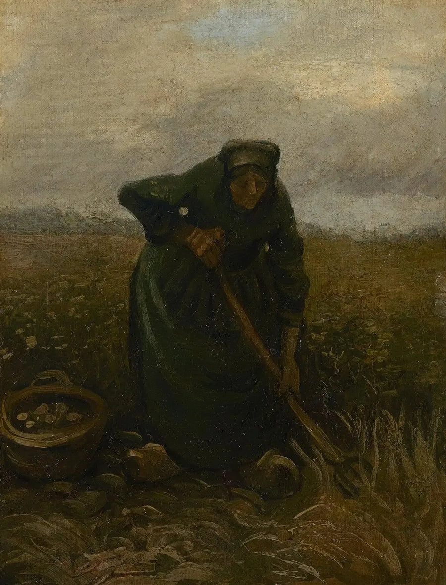 Kvinne som løfter poteter - Vincent van Gogh