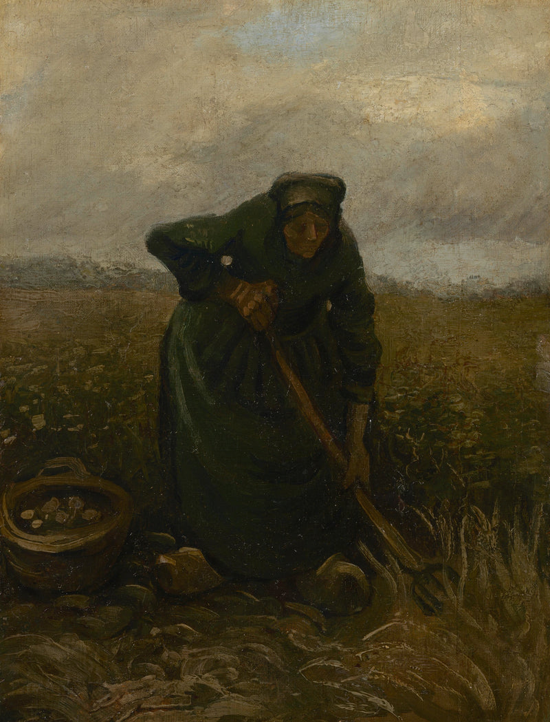 Kvinne som løfter poteter - Vincent van Gogh