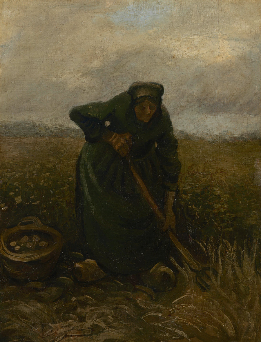 Kvinne som løfter poteter - Vincent van Gogh