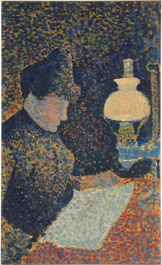 Kvinne under lampen - Paul Signac