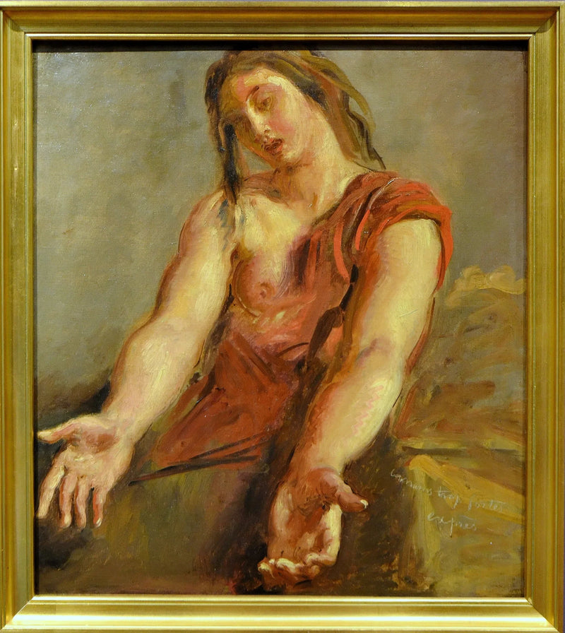 Kjempende kvinne - Théodore Chassériau
