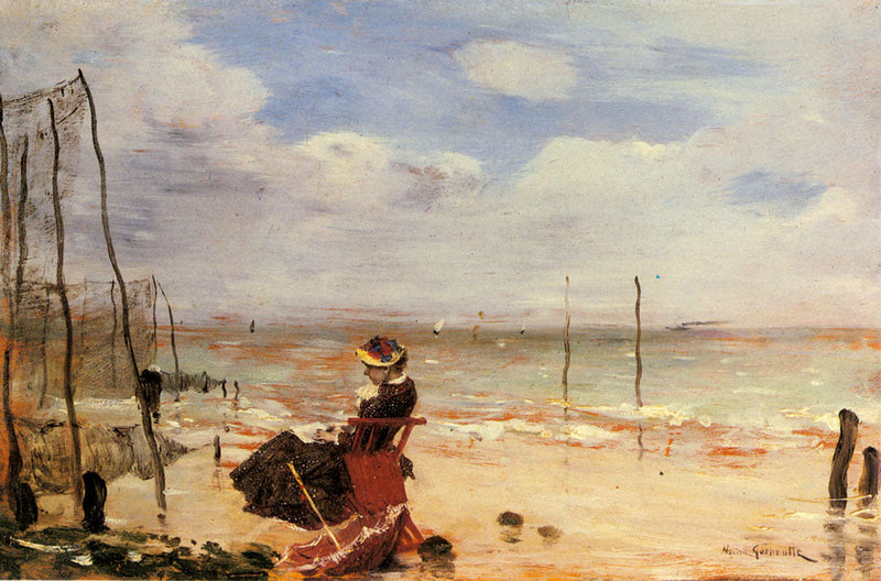 Kvinne på stranden - Norbert Gœneutte