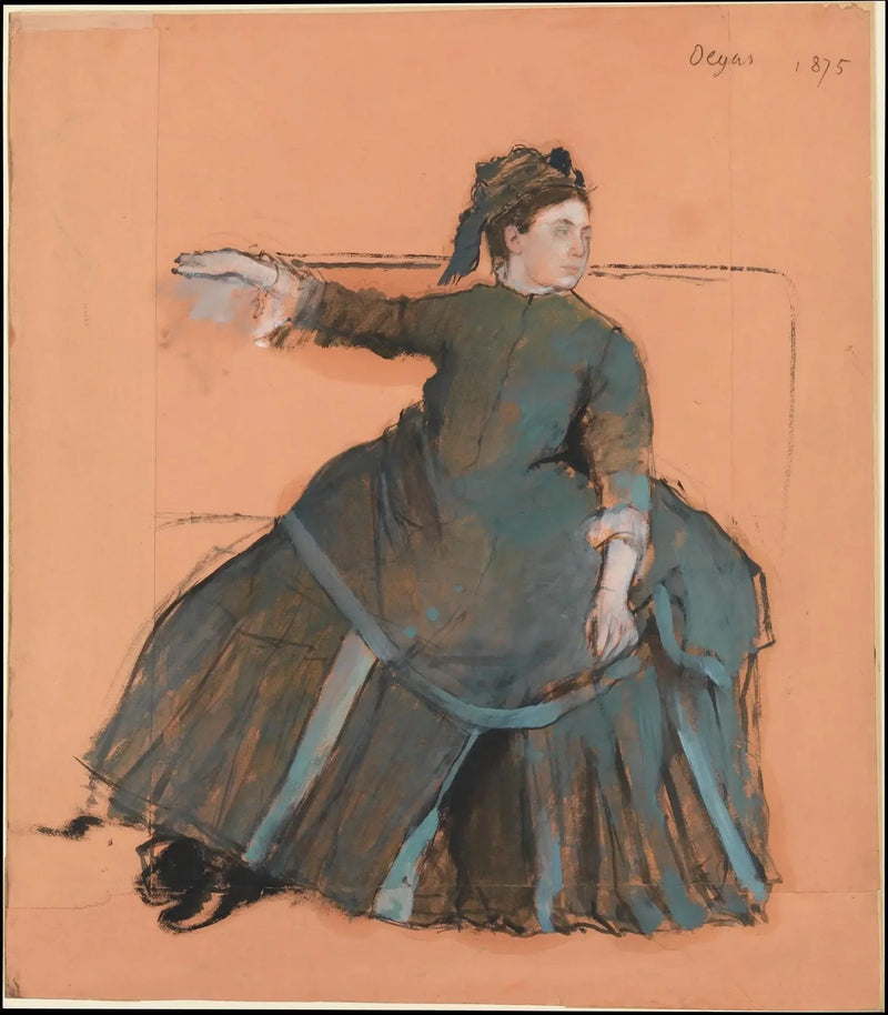 Kvinne på en sofa - Edgar Degas