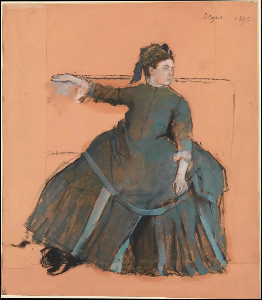 Kvinne på en sofa - Edgar Degas
